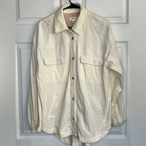 Anthropologie Maeve Women’s Corduroy Shirt - Ivory - Size Medium NWT